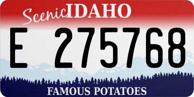 ID license plate E275768