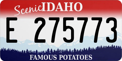 ID license plate E275773