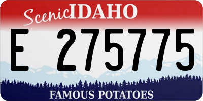 ID license plate E275775