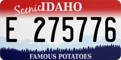ID license plate E275776