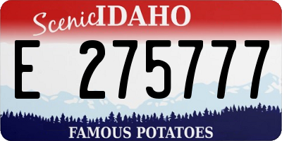 ID license plate E275777