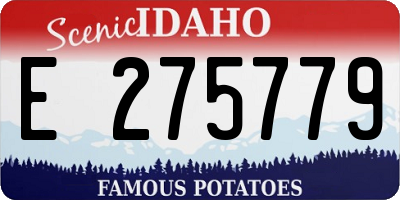 ID license plate E275779