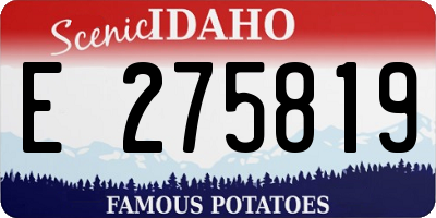 ID license plate E275819