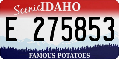 ID license plate E275853