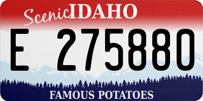 ID license plate E275880