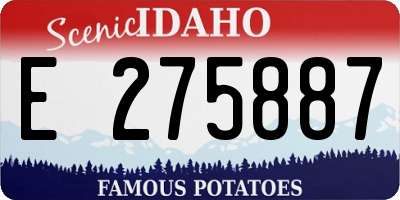 ID license plate E275887