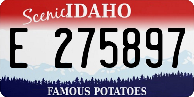 ID license plate E275897