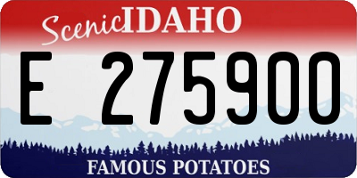 ID license plate E275900