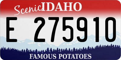 ID license plate E275910