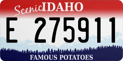 ID license plate E275911