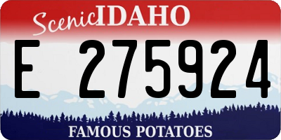 ID license plate E275924