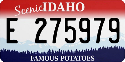 ID license plate E275979