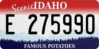 ID license plate E275990