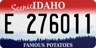 ID license plate E276011