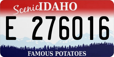 ID license plate E276016