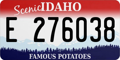 ID license plate E276038