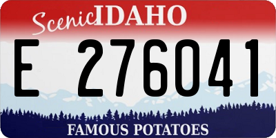 ID license plate E276041
