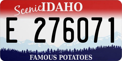 ID license plate E276071