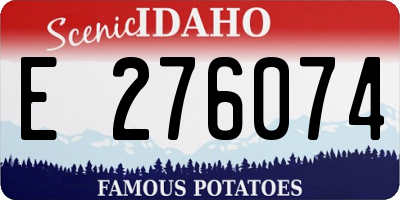 ID license plate E276074