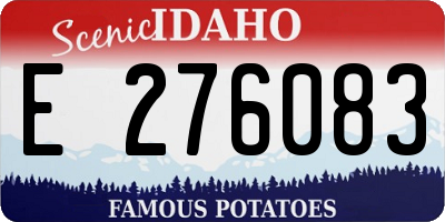 ID license plate E276083