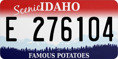 ID license plate E276104