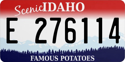 ID license plate E276114