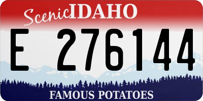 ID license plate E276144