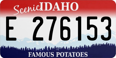 ID license plate E276153