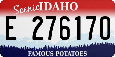 ID license plate E276170