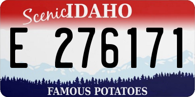 ID license plate E276171
