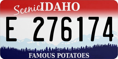 ID license plate E276174