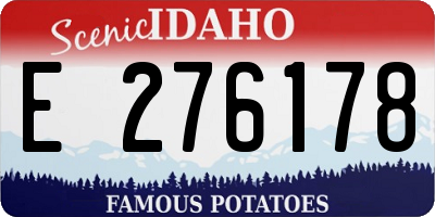 ID license plate E276178