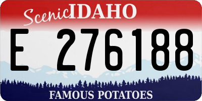 ID license plate E276188