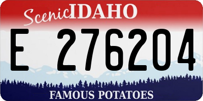 ID license plate E276204