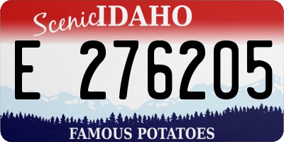 ID license plate E276205