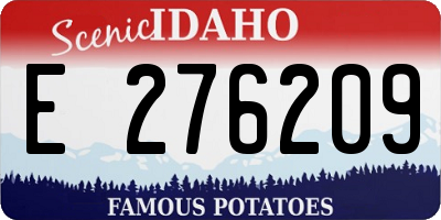 ID license plate E276209