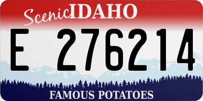 ID license plate E276214