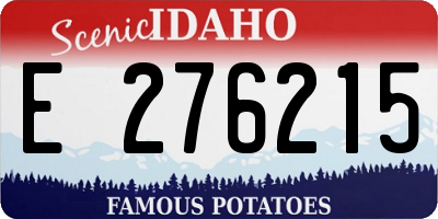ID license plate E276215