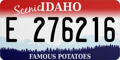 ID license plate E276216