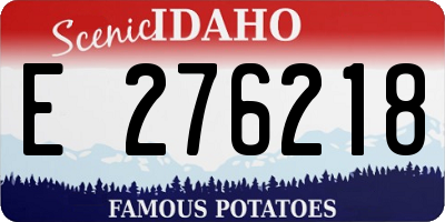 ID license plate E276218