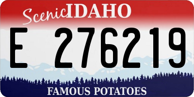 ID license plate E276219