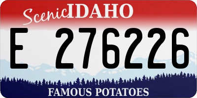 ID license plate E276226