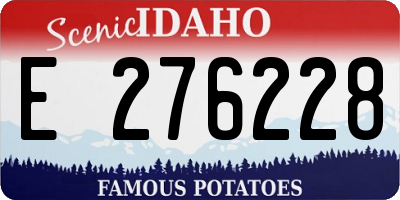 ID license plate E276228