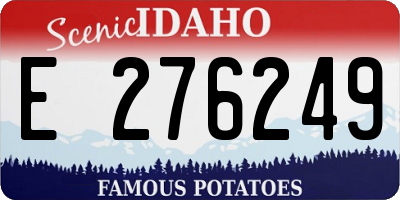 ID license plate E276249