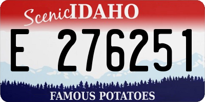 ID license plate E276251