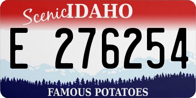 ID license plate E276254