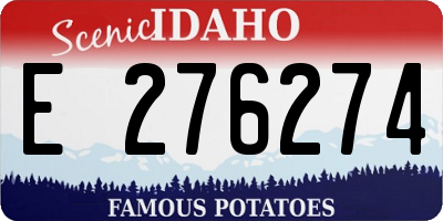 ID license plate E276274