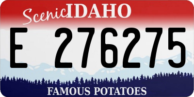 ID license plate E276275