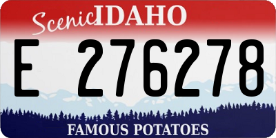 ID license plate E276278
