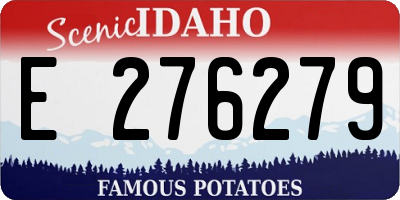 ID license plate E276279